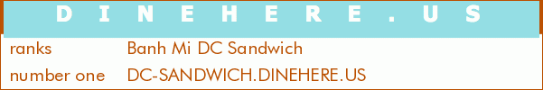 Banh Mi DC Sandwich
