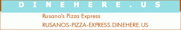 Rusano's Pizza Express