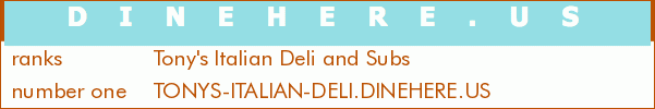 Tony's Italian Deli and Subs