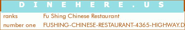 Fu Shing Chinese Restaurant
