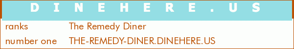 The Remedy Diner