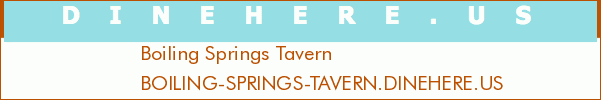 Boiling Springs Tavern