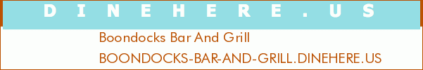 Boondocks Bar And Grill