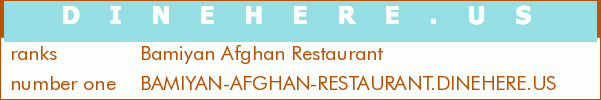 Bamiyan Afghan Restaurant