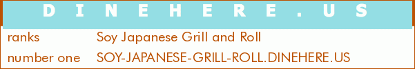 Soy Japanese Grill and Roll
