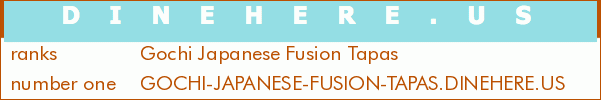 Gochi Japanese Fusion Tapas