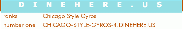 Chicago Style Gyros