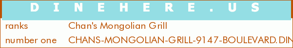 Chan's Mongolian Grill