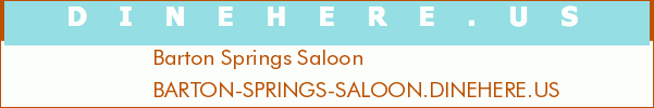 Barton Springs Saloon