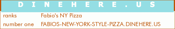 Fabio's NY Pizza