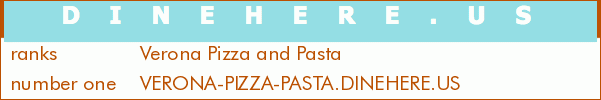 Verona Pizza and Pasta