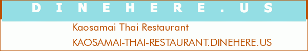 Kaosamai Thai Restaurant
