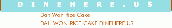 Dah Won Rice Cake