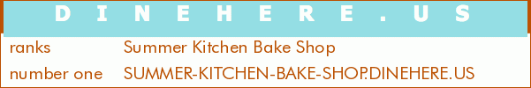 Summer Kitchen Bake Shop