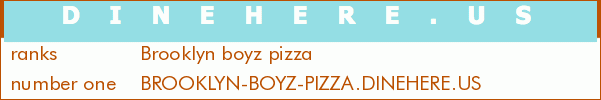 Brooklyn boyz pizza