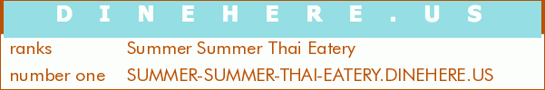 Summer Summer Thai Eatery