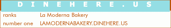 La Moderna Bakery