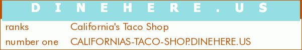 California's Taco Shop