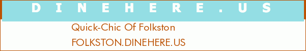 Quick-Chic Of Folkston