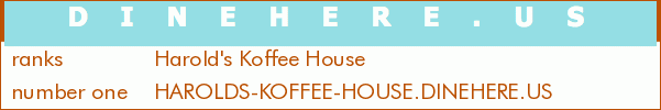 Harold's Koffee House