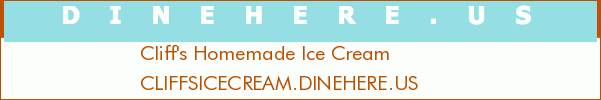 Cliff's Homemade Ice Cream