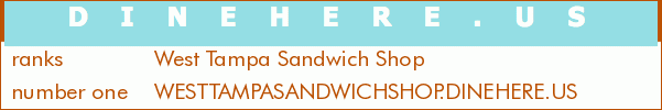 West Tampa Sandwich Shop