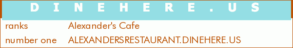 Alexander's Cafe