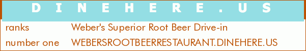 Weber's Superior Root Beer Drive-in
