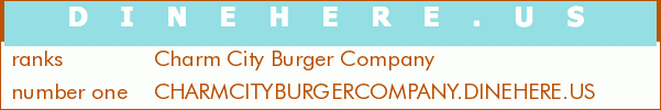 Charm City Burger Company