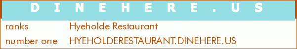 Hyeholde Restaurant