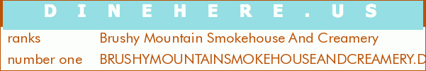 Brushy Mountain Smokehouse And Creamery