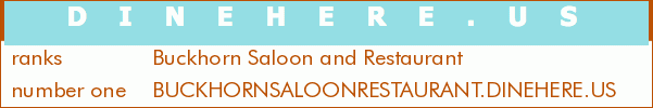Buckhorn Saloon and Restaurant