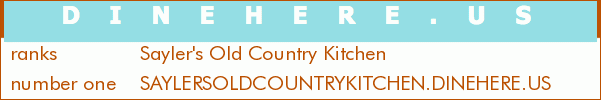 Sayler's Old Country Kitchen