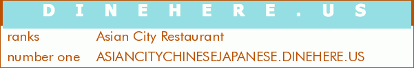 Asian City Restaurant