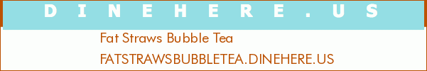 Fat Straws Bubble Tea