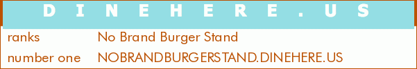 No Brand Burger Stand