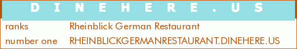Rheinblick German Restaurant