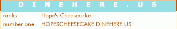 Hope's Cheesecake