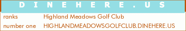 Highland Meadows Golf Club