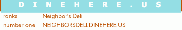 Neighbor's Deli