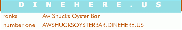 Aw Shucks Oyster Bar