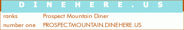 Prospect Mountain Diner