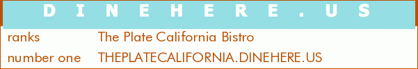 The Plate California Bistro