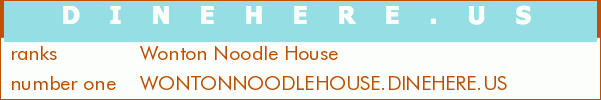 Wonton Noodle House