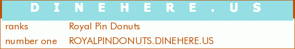 Royal Pin Donuts
