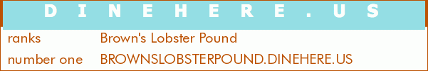 Brown's Lobster Pound