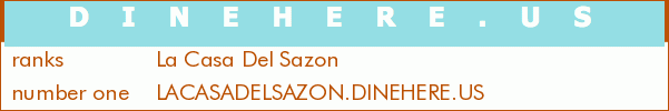 La Casa Del Sazon