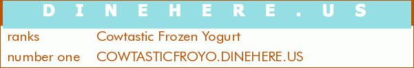 Cowtastic Frozen Yogurt