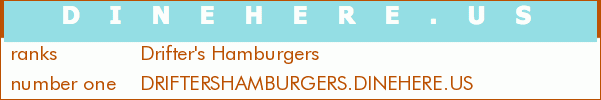 Drifter's Hamburgers