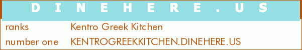 Kentro Greek Kitchen